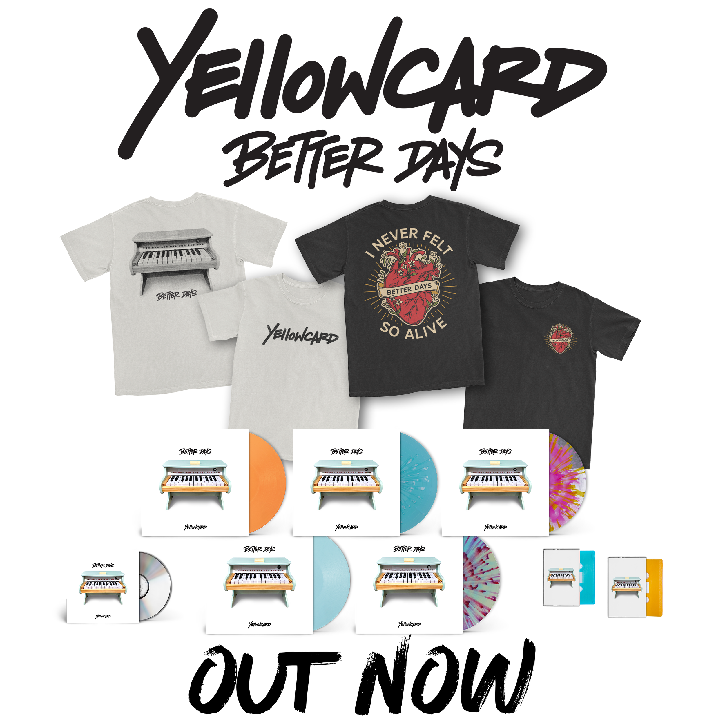 yellow card イエローカード バンドTシャツ Amazon.com: Yellowcard Yellow Logo T-Shirt, Men's Unisex